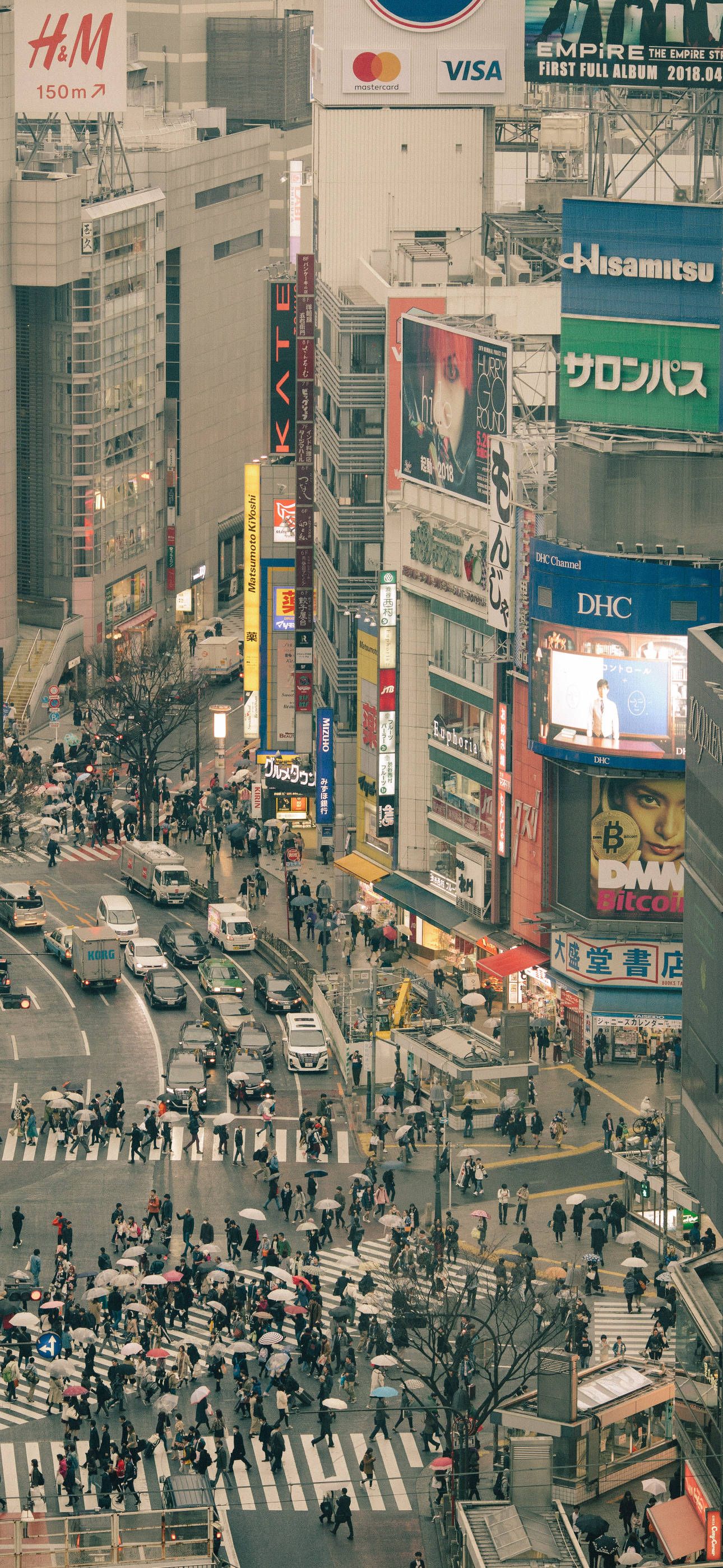 1290x2796 Download Japanese Aesthetic iPhone Busy Shibuya Crossing Wallpaper