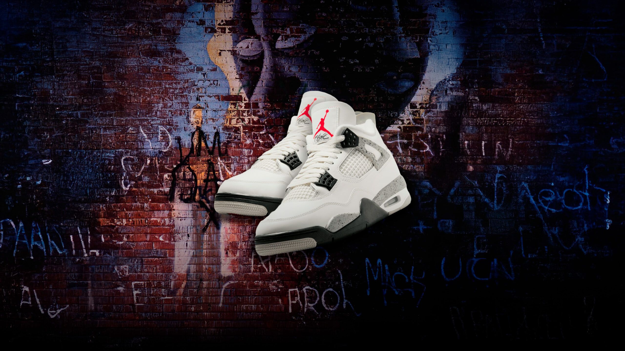 2560x1440 Air Jordan 4 White Cement: The Essence of MJ