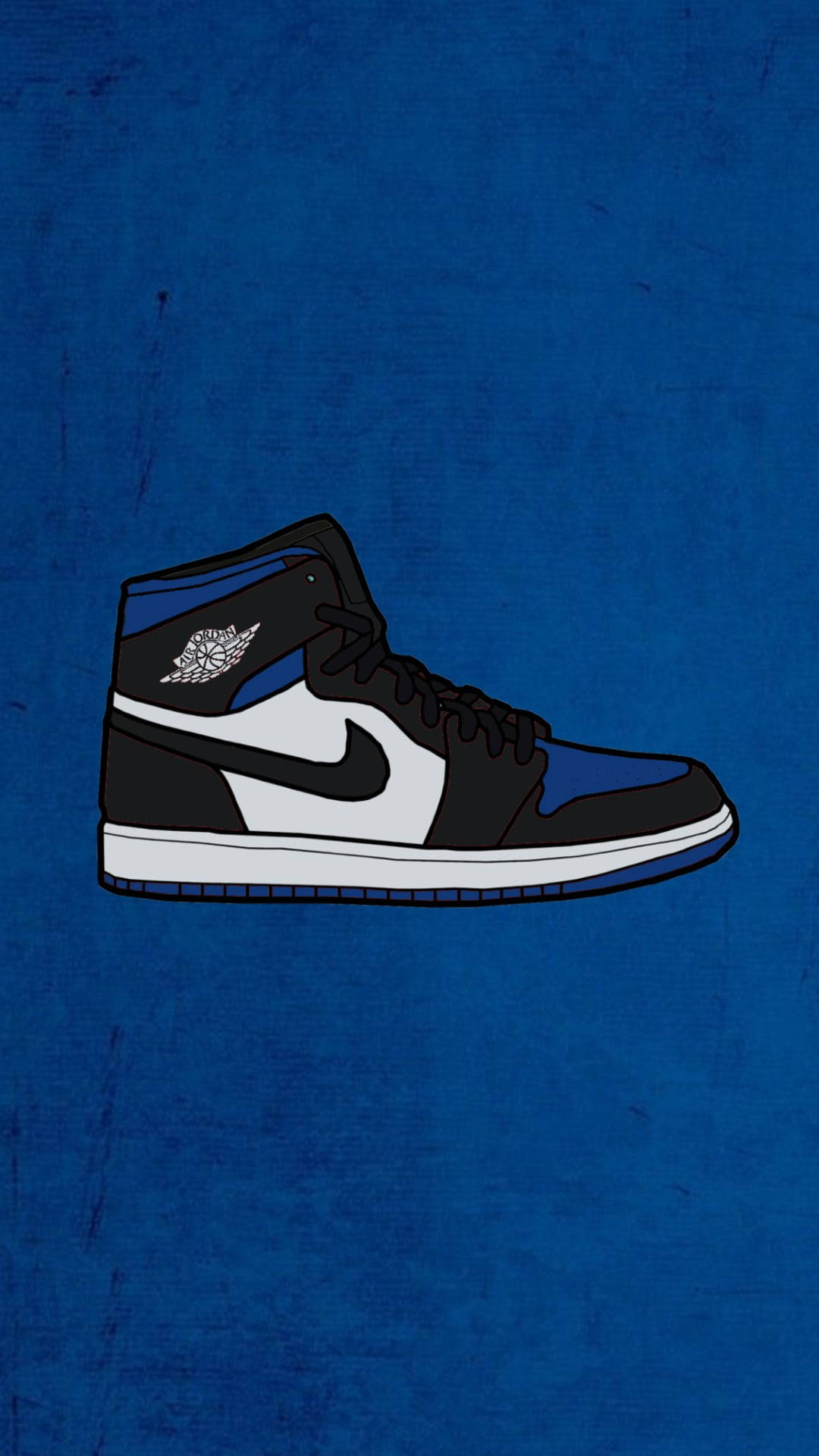 1080x1920 Download Cartoon Nike Shoes Dark Blue Wallpaper