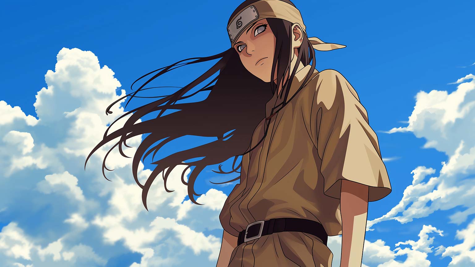 1536x864 Naruto Neji Hyuga & Sky Desktop Wallpaper 4K Wallpaper