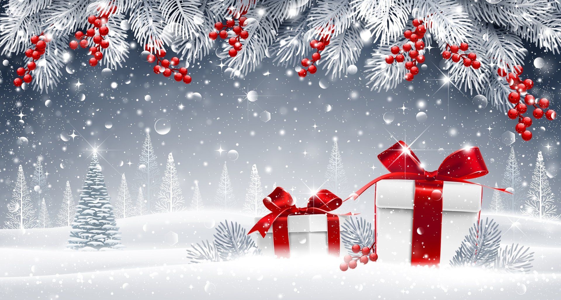1920x1027 HD Wallpaper: Winter Wonderland Christmasx1604