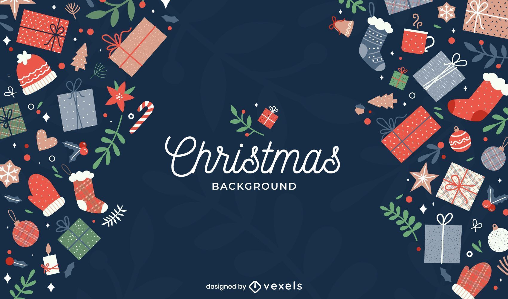 1700x1000 Presents Christmas Background Design Vector Download