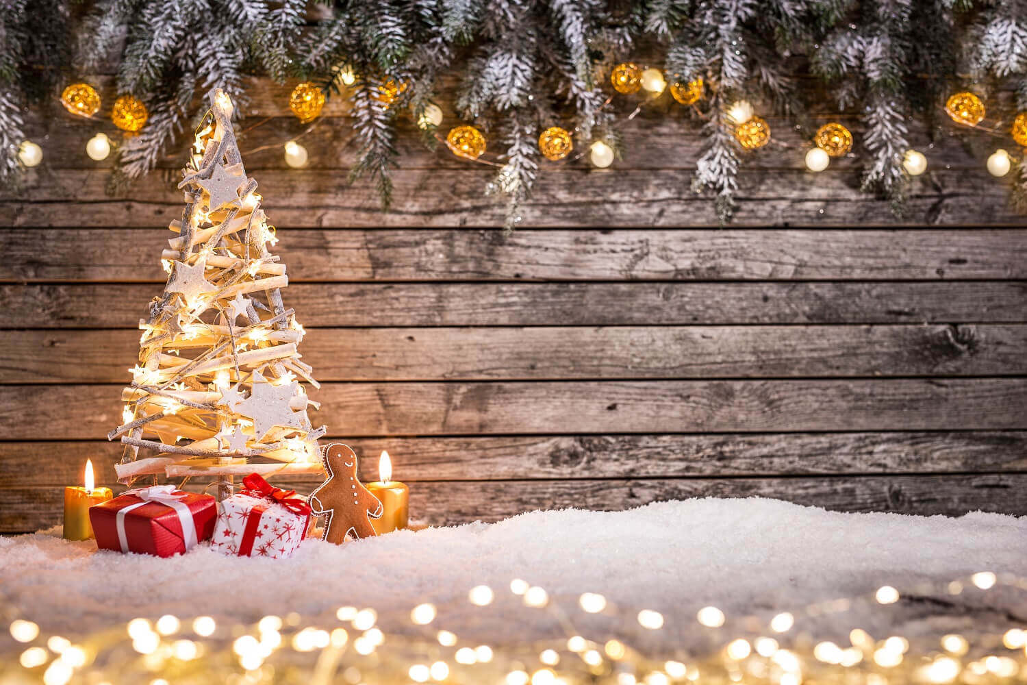 1500x1000 Christmas Tree Wood Decor With Light String Backdrop IBD 246851
