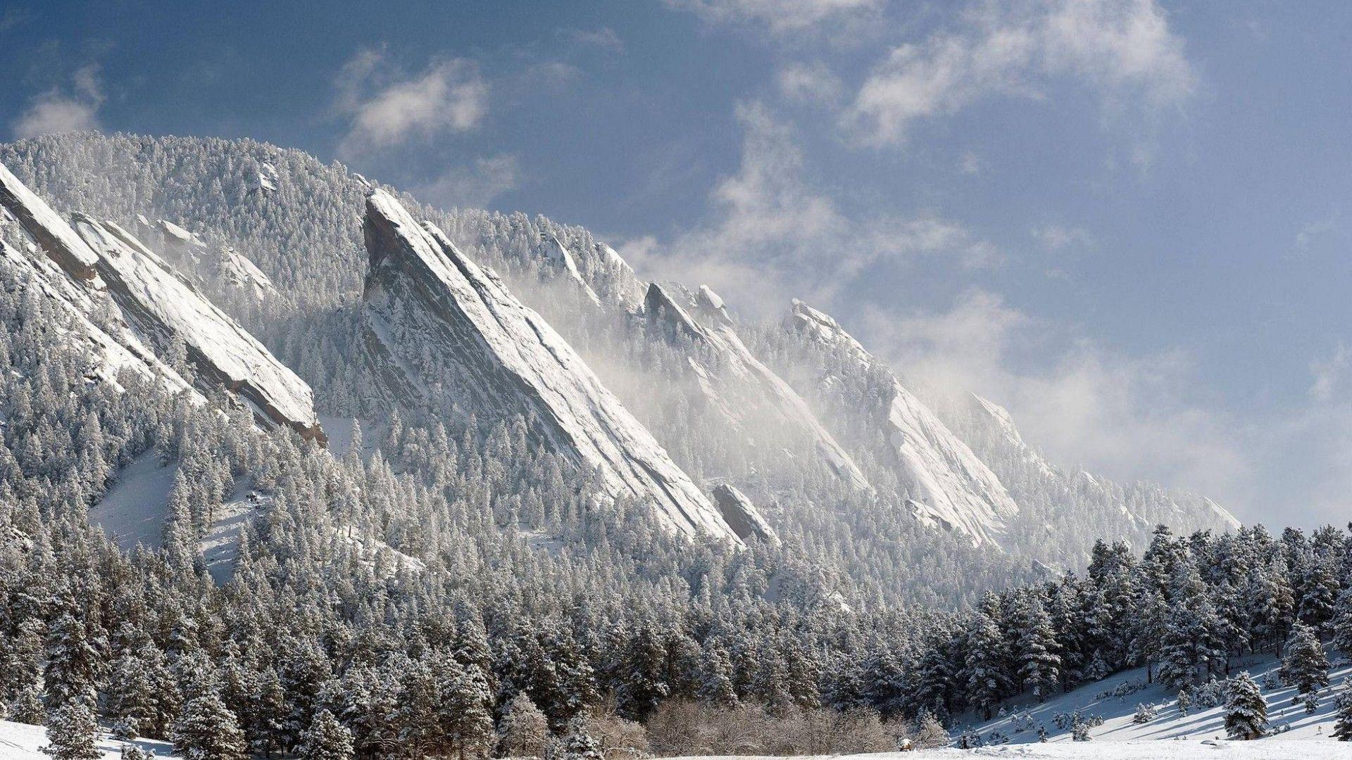 1920x1080 winter, Mountain, Forest, Nature, Landscape Wallpaper HD / Desktop and Mobile Background