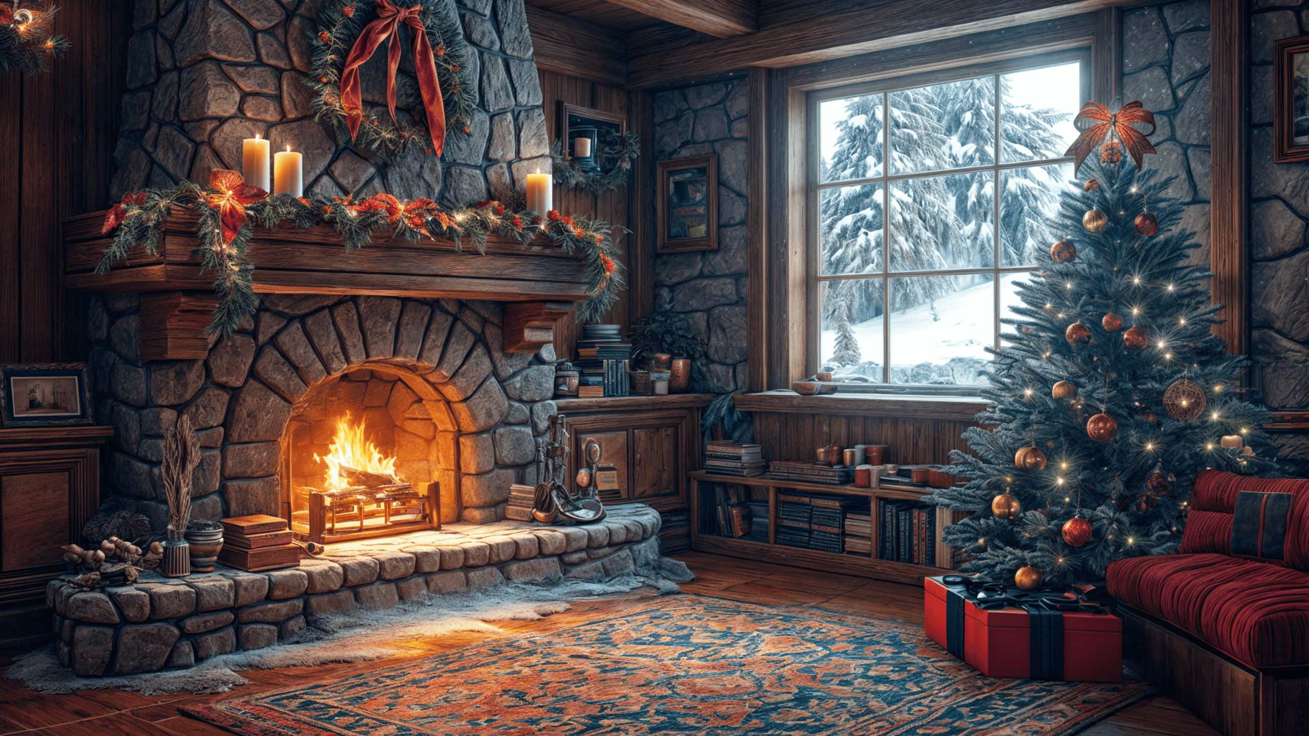 2560x1440 Merry Christmas! I made a few Christmas wallpaper (horizontal & vertical)