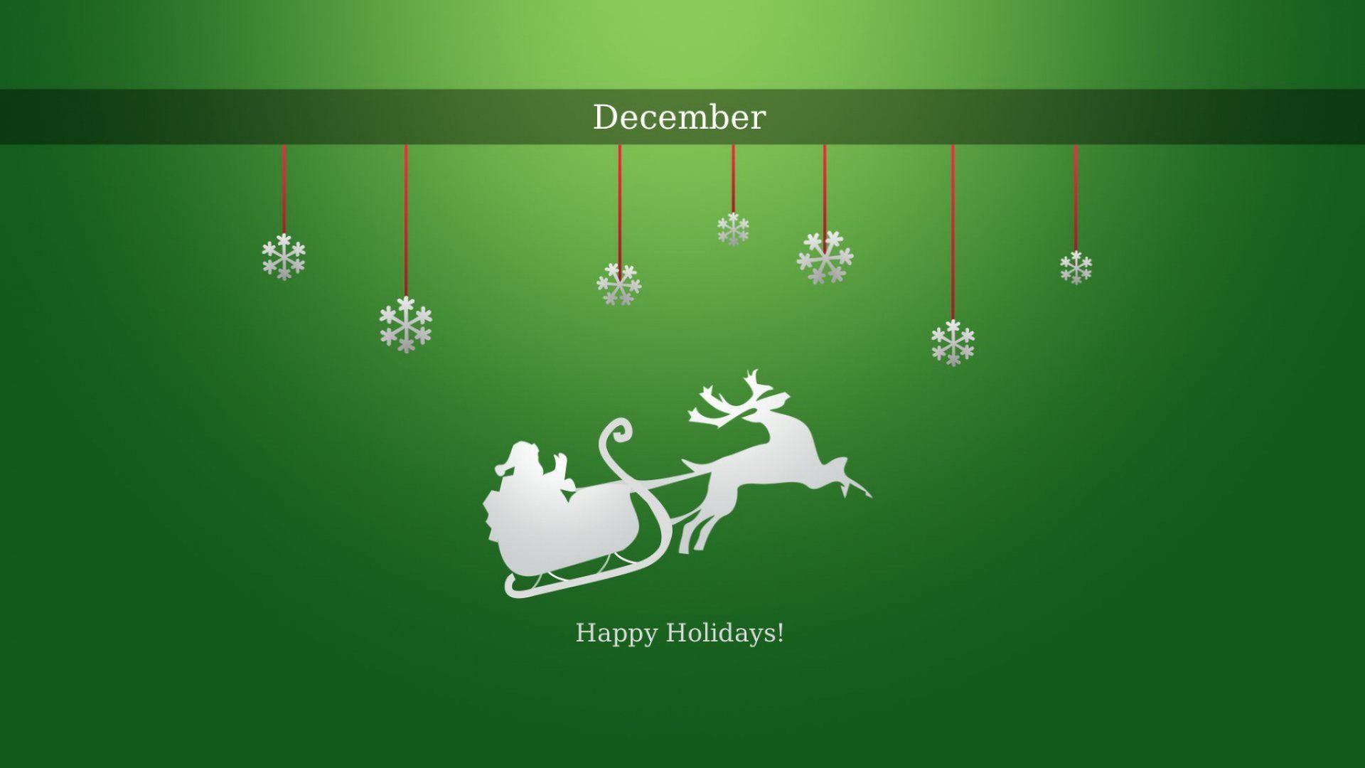 1920x1080 December Sleigh Ride: Festive Green Christmas Holiday HD Wallpaperx1152