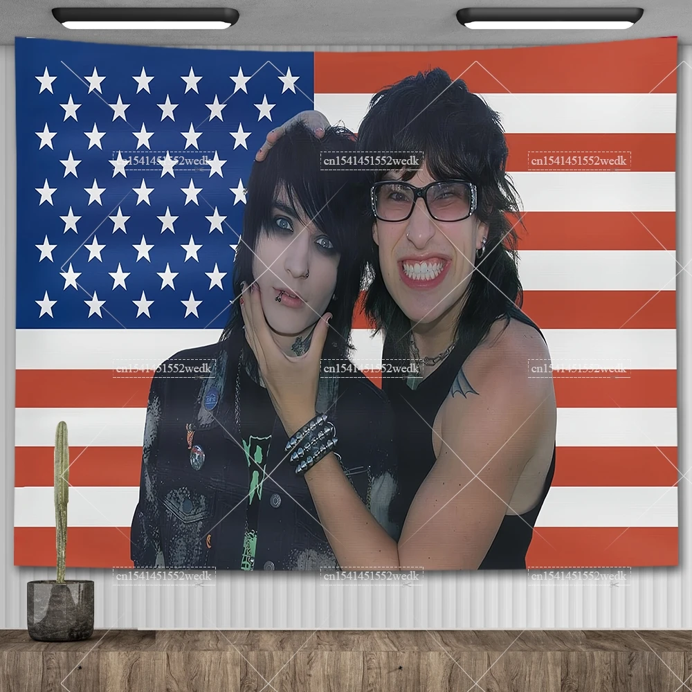 1000x1000 Jake And Johnny American Flag Tara Yummy Jake Webber Johnny Gilbert Meme Tapestry Wall Hanging Aesthetic Home And Garden Banners