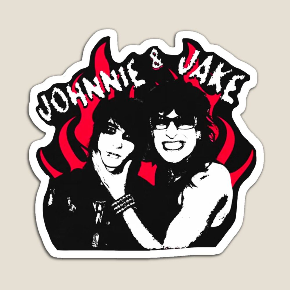 1000x1000 jake and Johnnie flames Poster