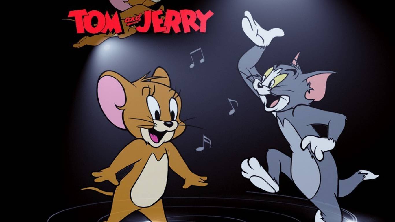 1366x768 Drip Tom And Jerry Wallpaper