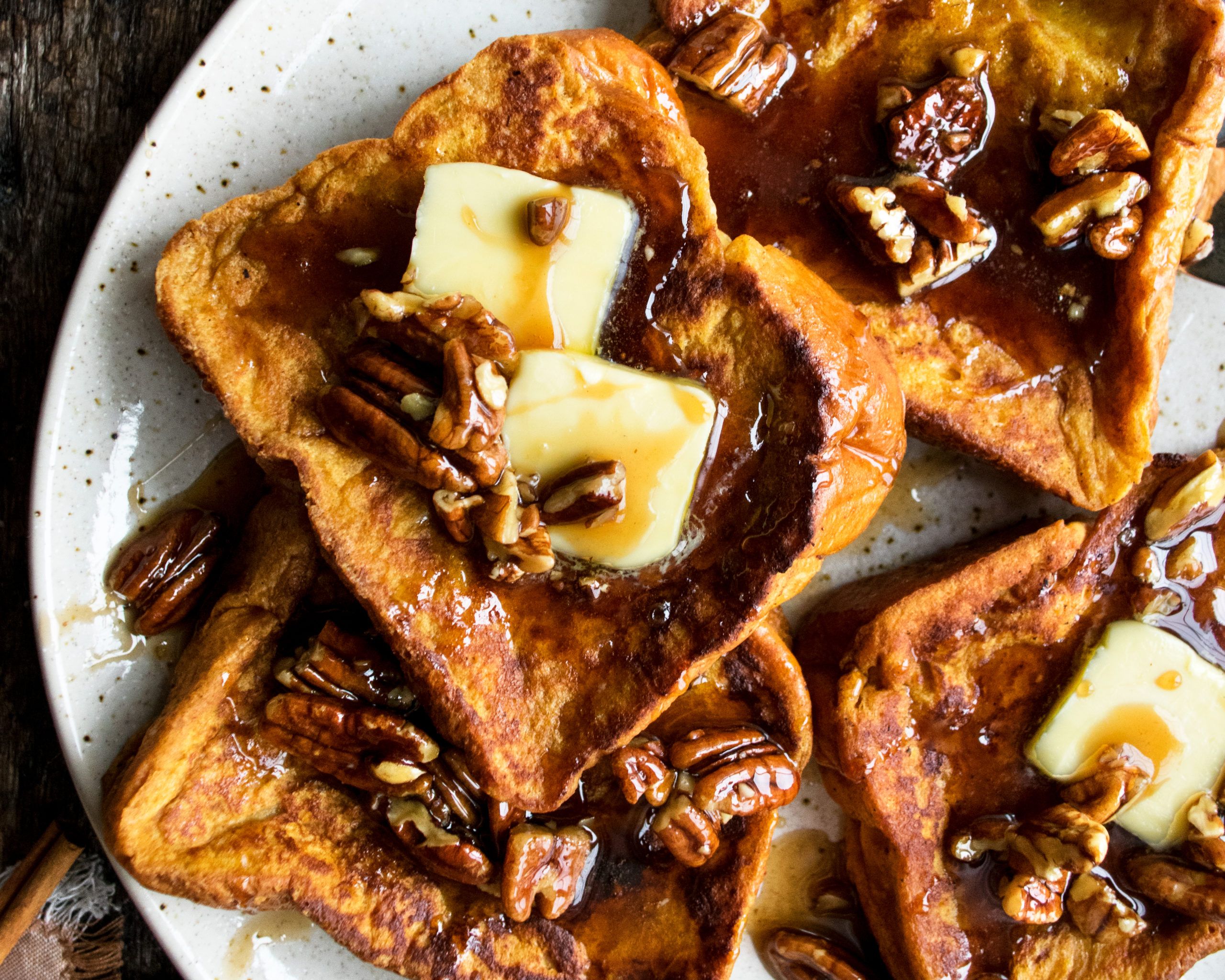 2560x2048 Pumpkin French Toast with Spiced Pecan Syrup Original Dish