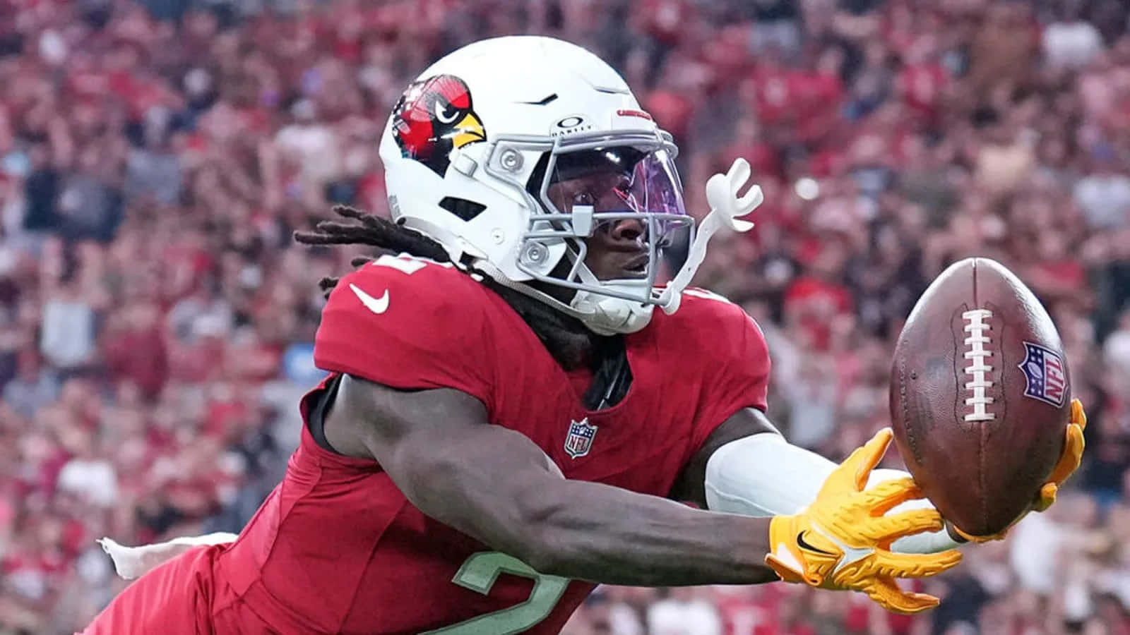 1600x900 Download Marquise Brown Catching Football During Game Wallpaper