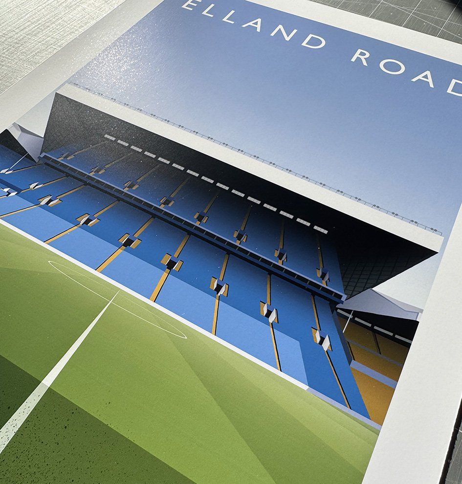 945x990 Leeds Elland Road Poster. Matthew J I Wood Design & Illustration