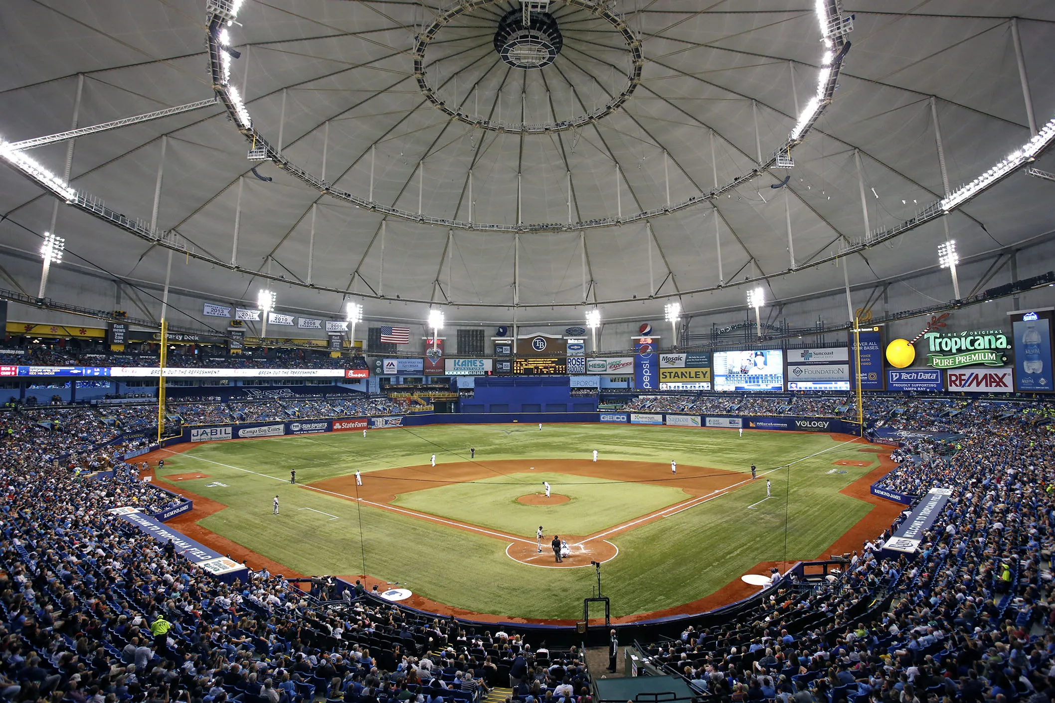 2116x1411 Tampa Bay Rays to Shrink Seating Capacity at Tropicana Field