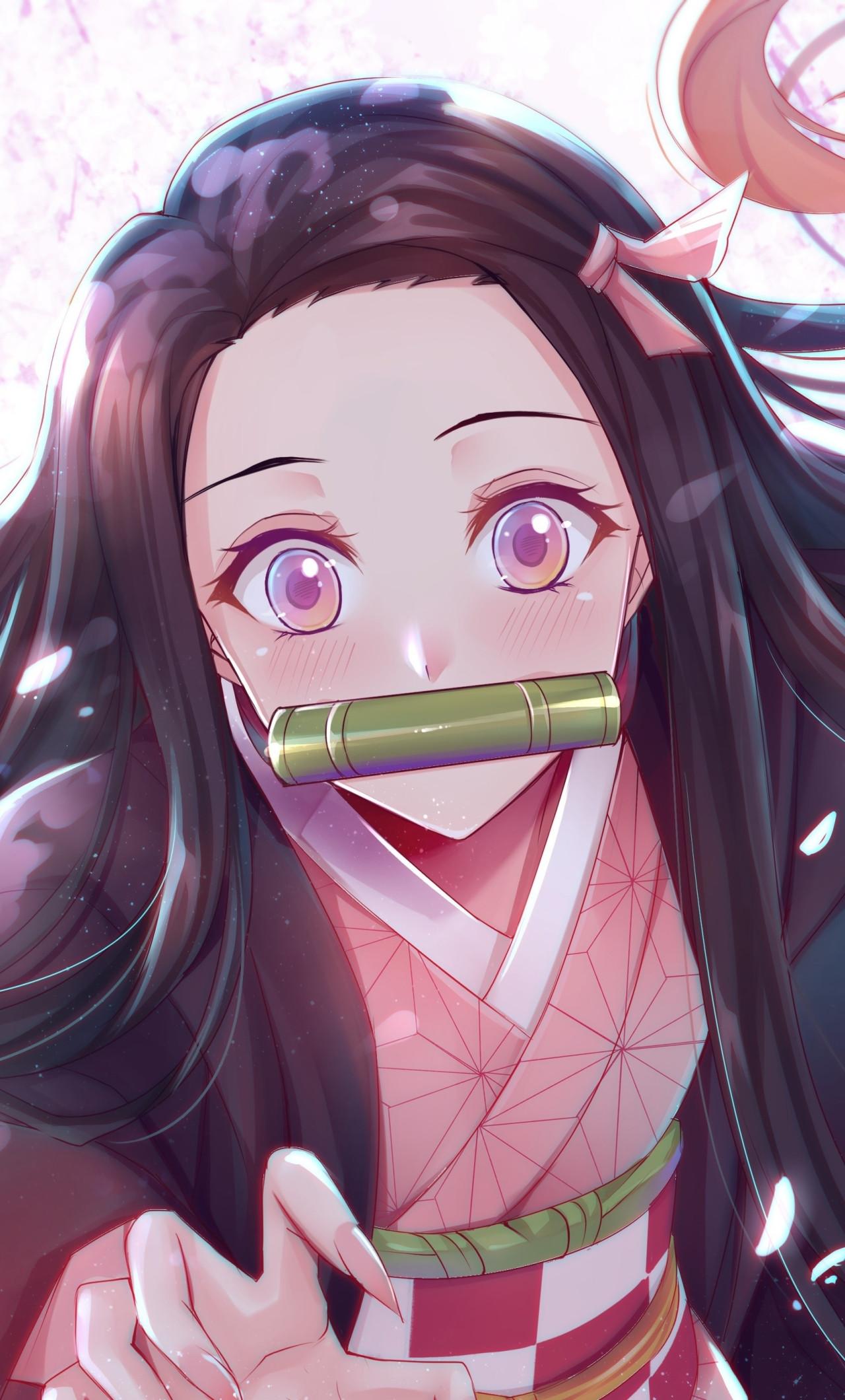 1280x2120 Kimetsu no Yaiba Art Nezuko Kamado iPhone 6 plus Wallpaper, HD Anime 4K Wallpaper, Image, Photo and Background