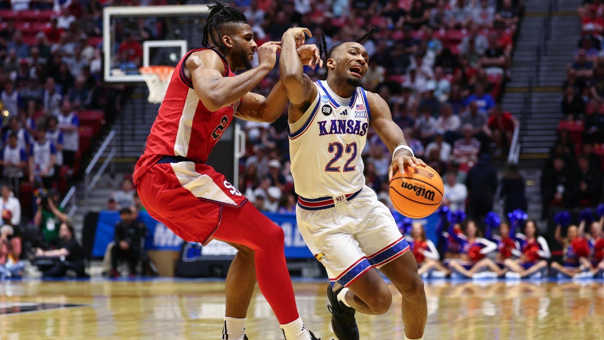 1920x1080 Kansas squanders its best player as Darryn Peterson's college career is over with loss to St. John's