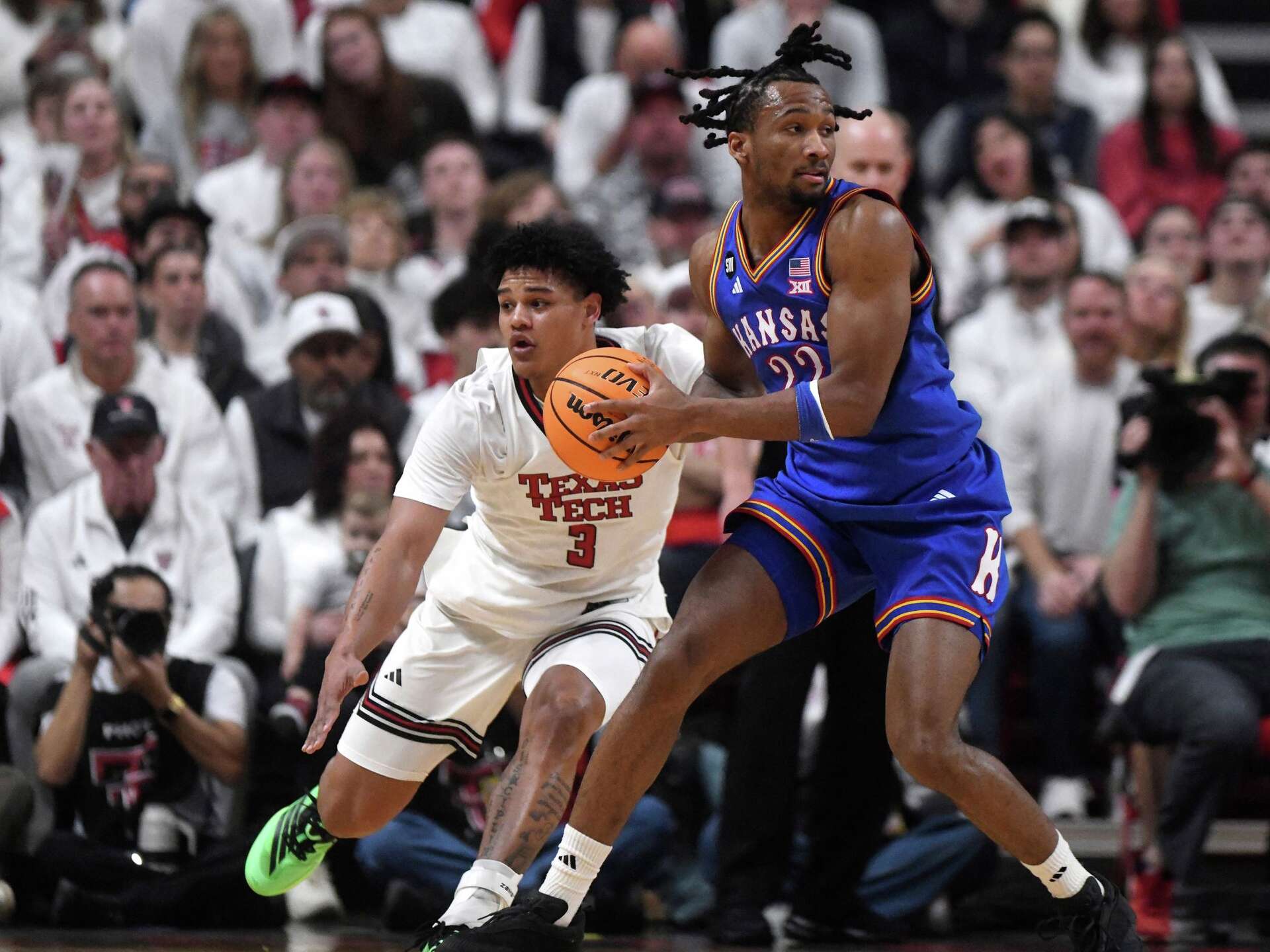 1920x1440 Texas Tech victimized by heroics of Kansas freshman Darryn Peterson