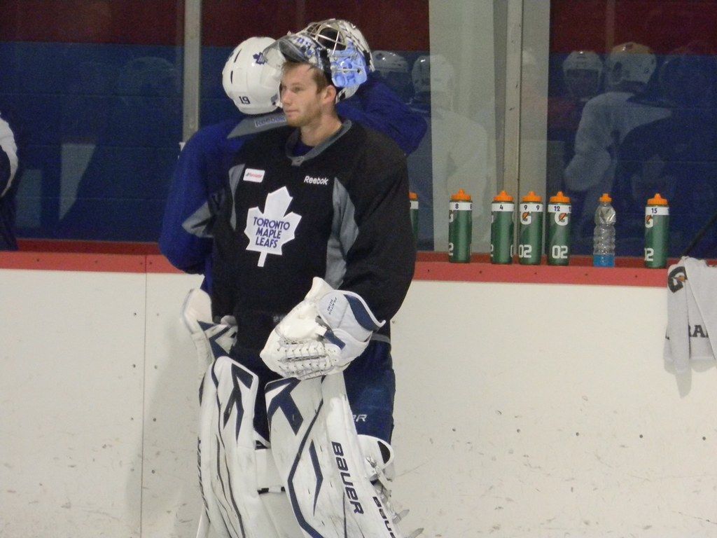 1024x768 James Reimer. Toronto Maple Leafs Practice October 12th 201