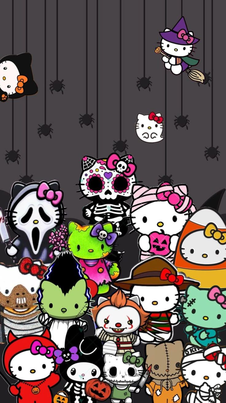 736x1308 Hello Kitty Halloween. Spooky hello kitty wallpaper, Hello kitty and friends halloween wallpaper, Halloween wallpaper