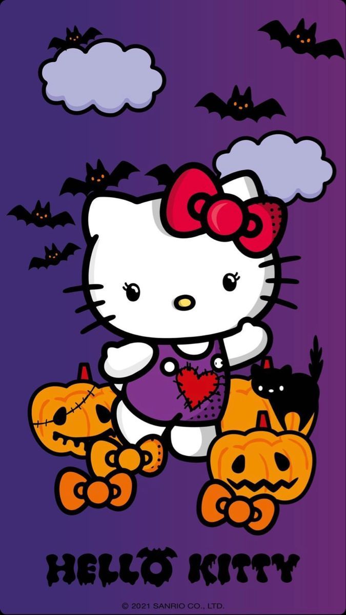 675x1200 Hello Kitty iPad Halloween Wallpaper
