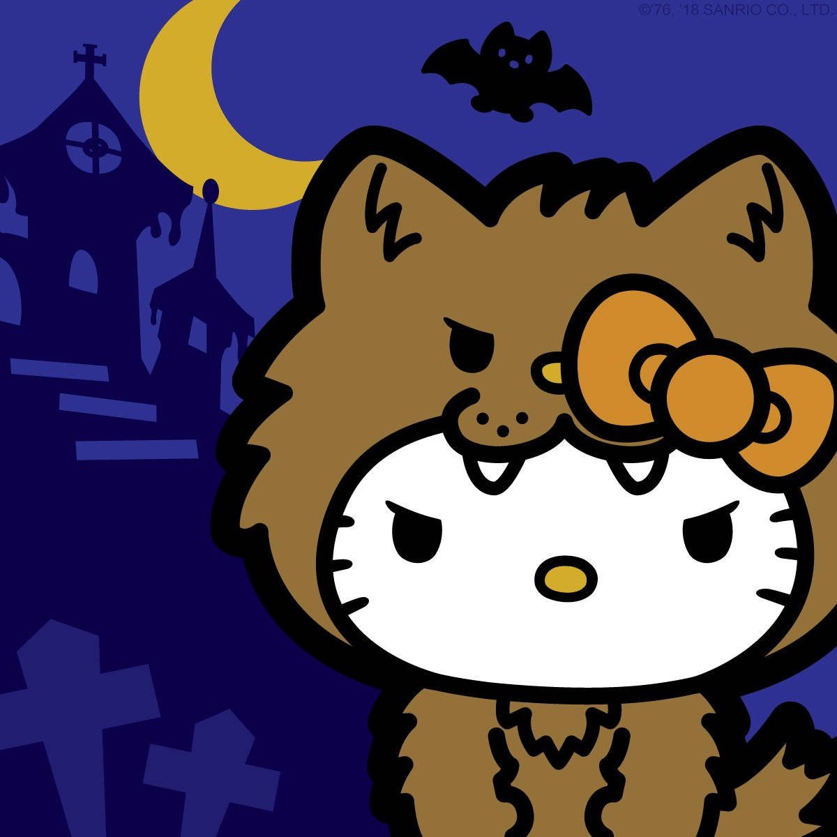 1200x1200 Download Tiger Hello Kitty Halloween Wallpaper