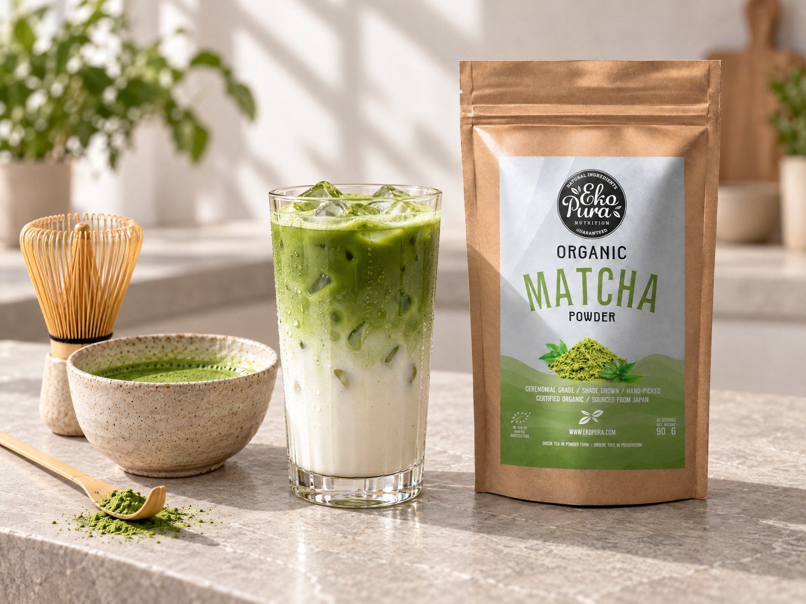 1600x1200 Iced matcha latte