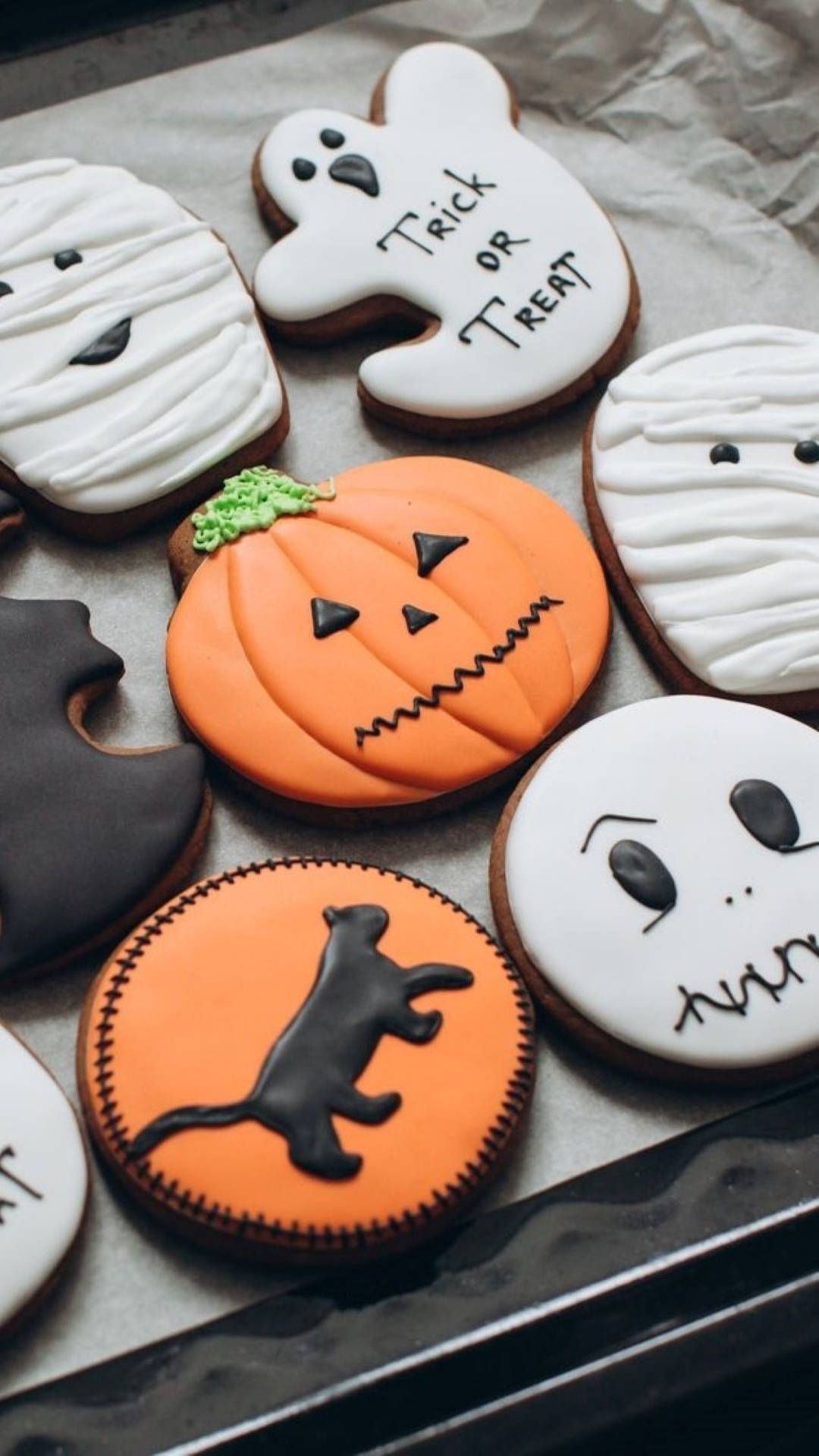 1080x1920 Download Halloween Aesthetic Sugary Cookies Wallpaper