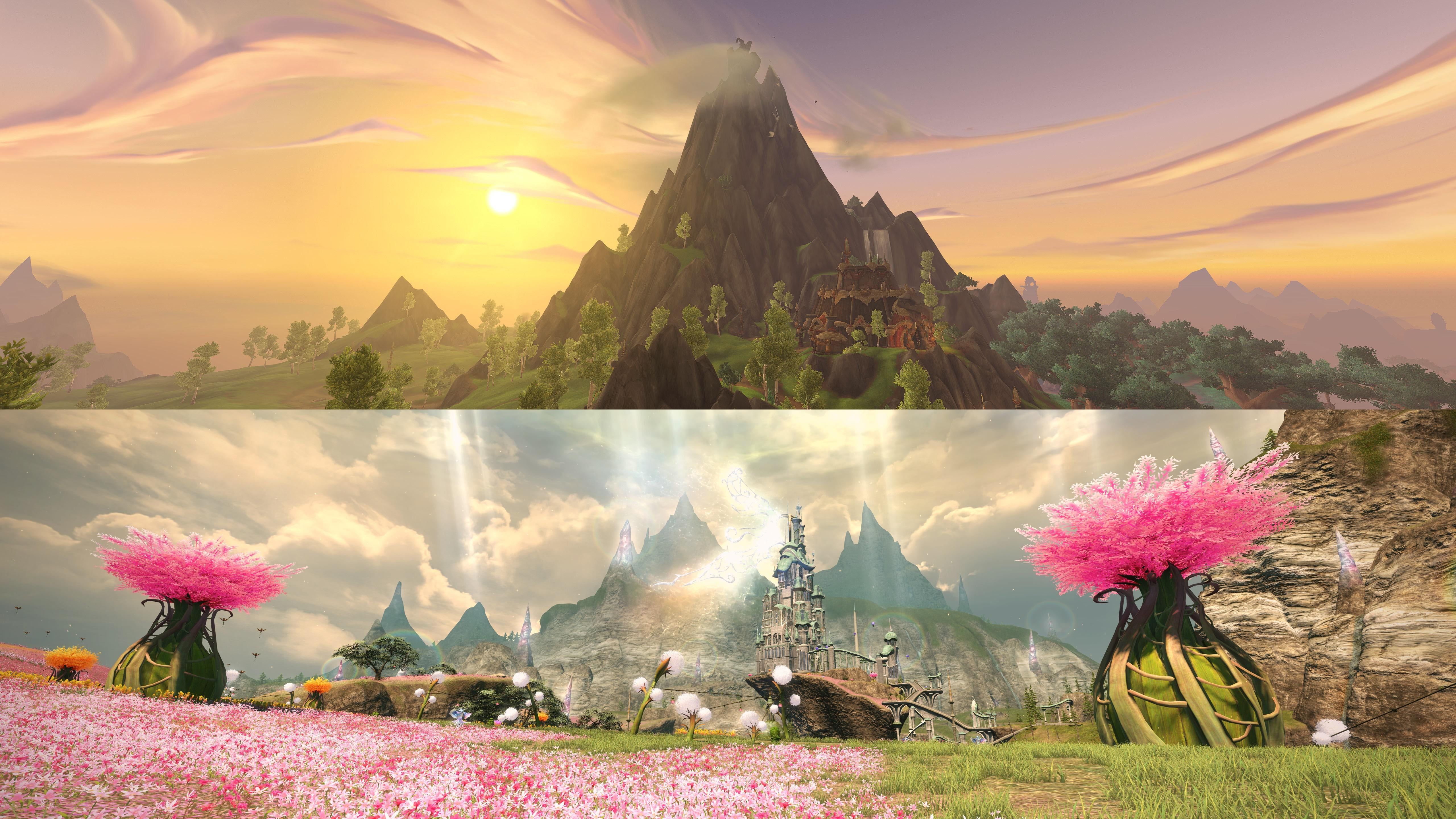 5120x2880 WoW vs Final Fantasy XIV (Both Ultra at 5120x1440)