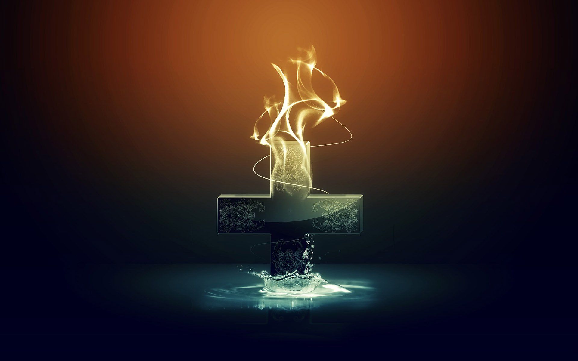 1920x1200 HD Wallpaper: Water and the Sacred Crossx1200