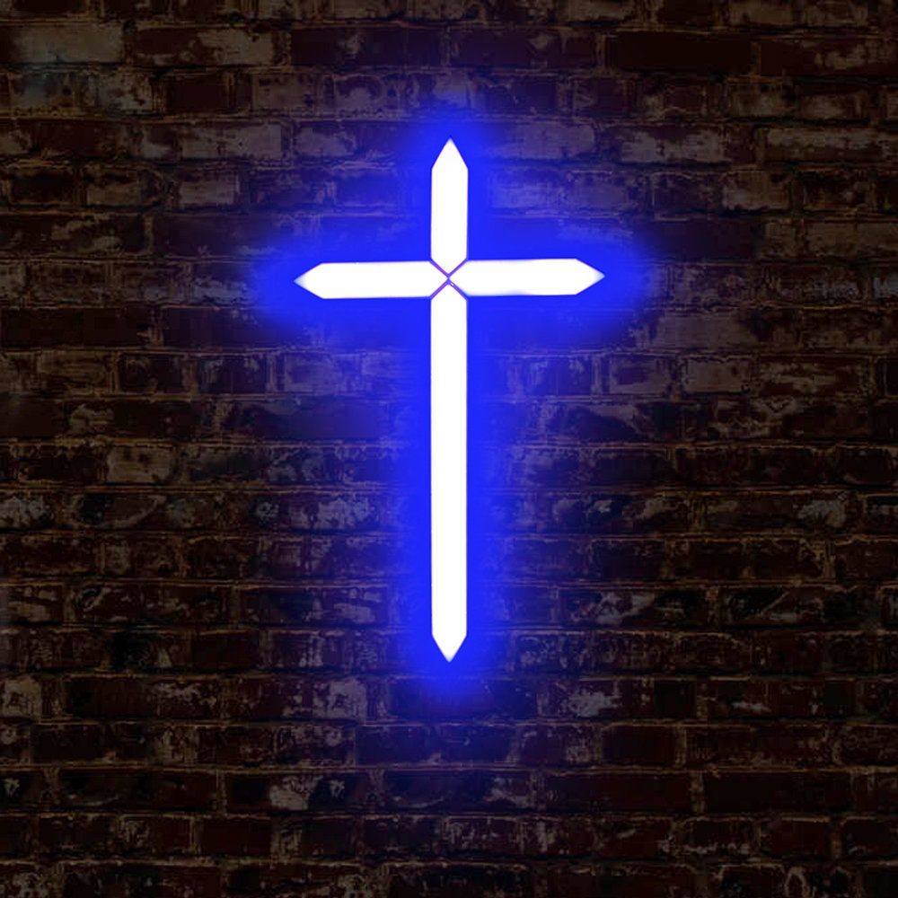 1000x1000 Luminous Cross Sign, night Light, light Box Sign, cross Light Box, christ Cross, jesus Cross, religious Wall Decoration, led Light, cross LED Sign