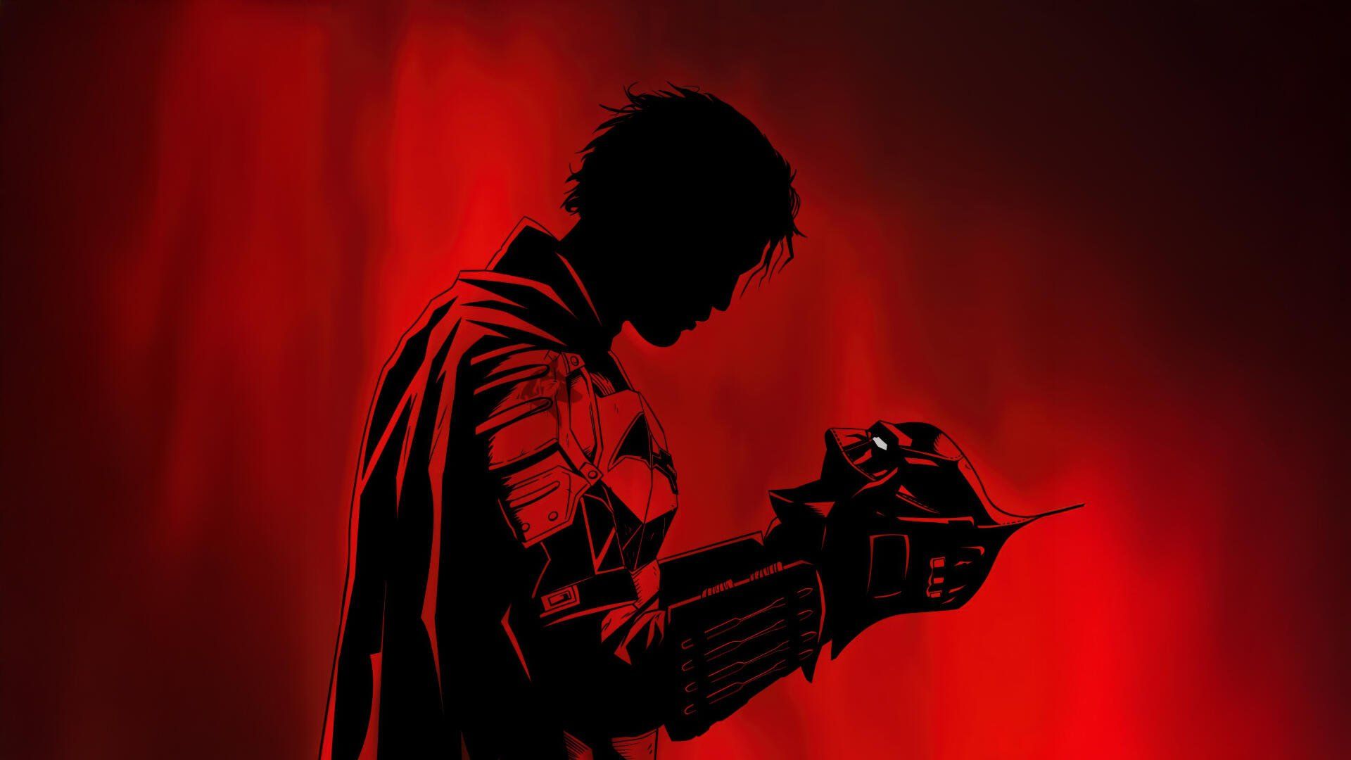 1920x1080 The Batman 4K Ultra HD: Dark Knight in Crimson Shadowx2880