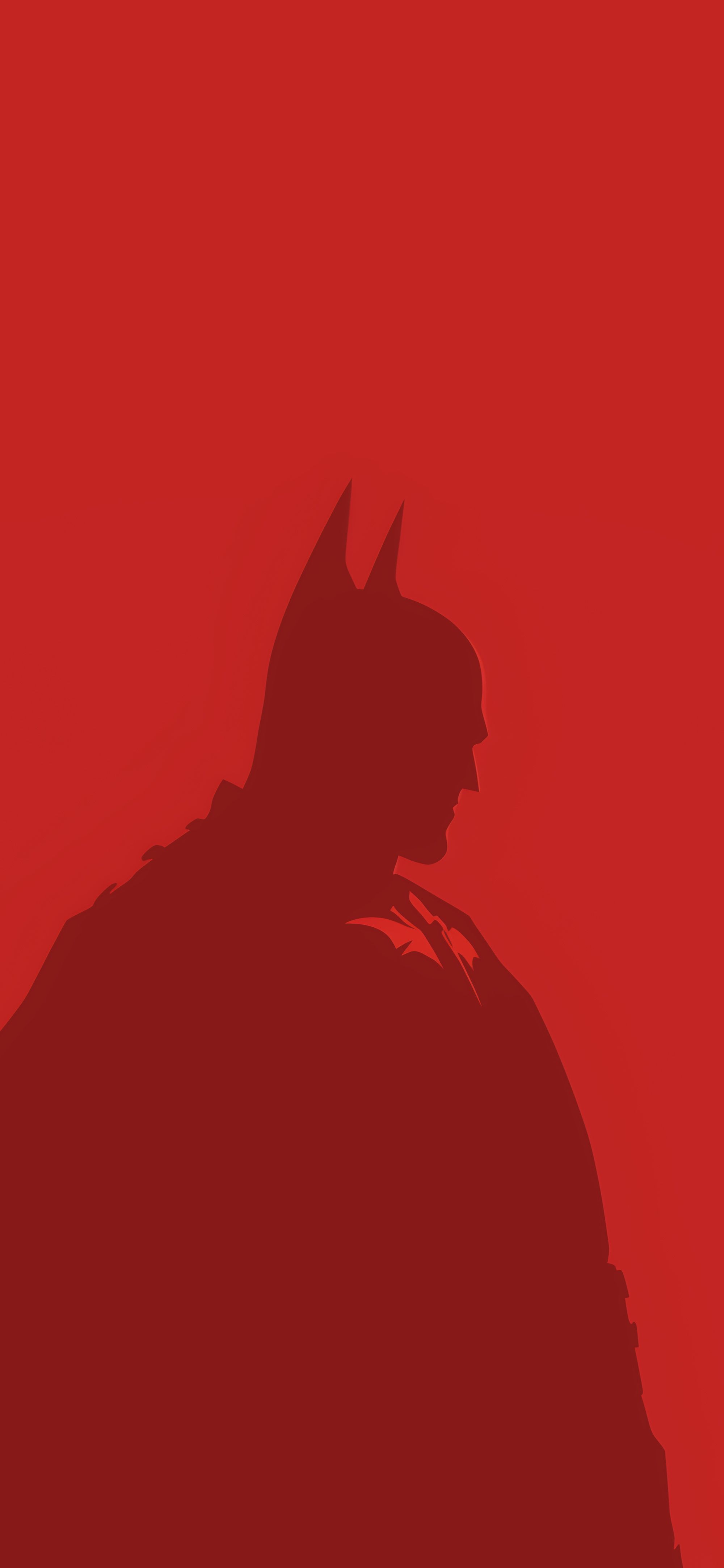 2000x4329 Batman Black & Red Minimalist Wallpaper for Phone