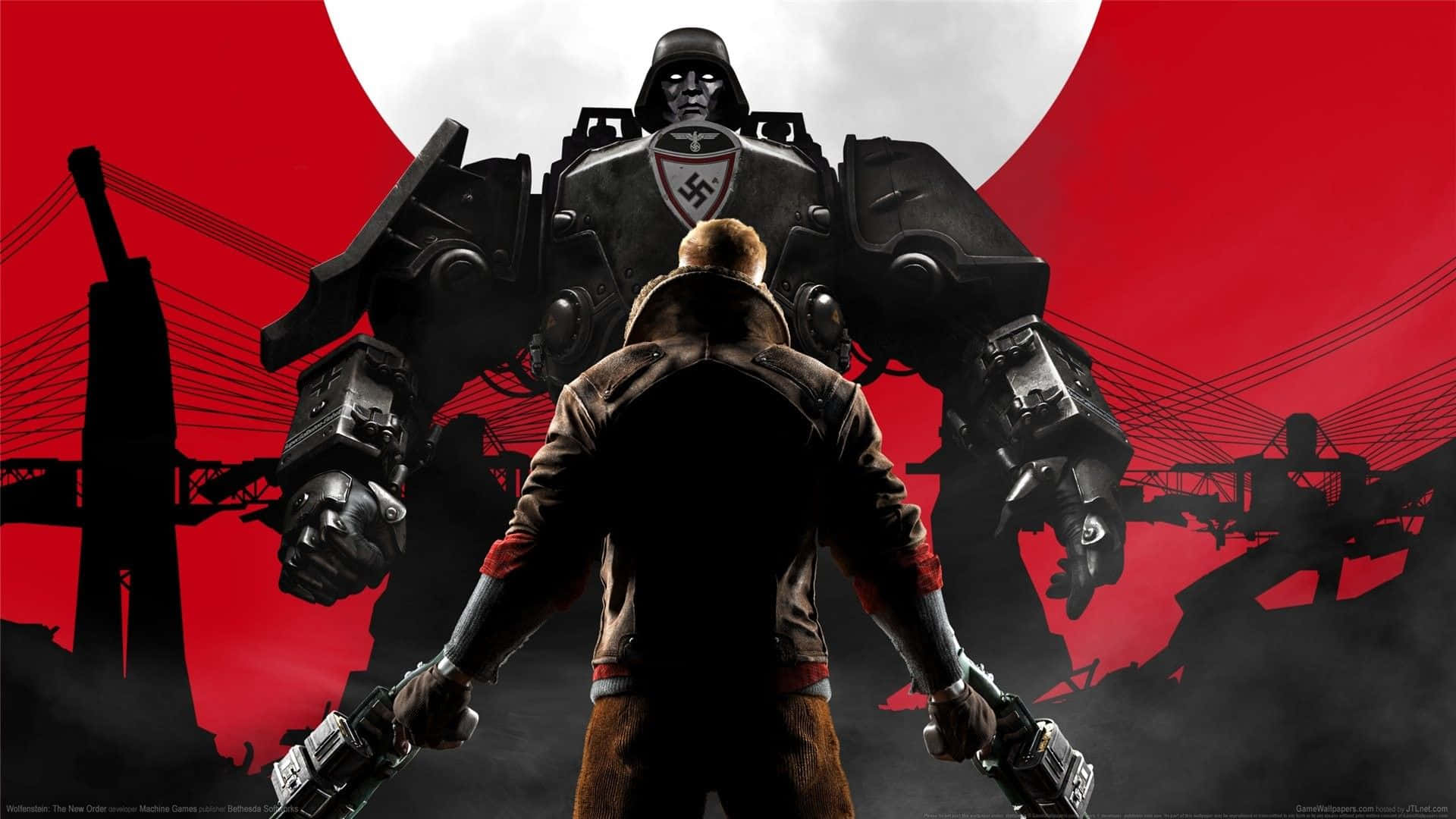 1920x1080 Download 1920x1080 Wolfenstein Ii Background Robot Background