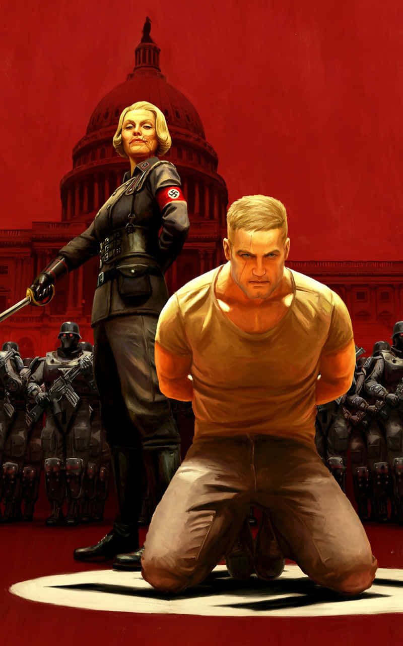 800x1280 Download Show off your gaming side with this iPhone X Wolfenstein II wallpaper. Background