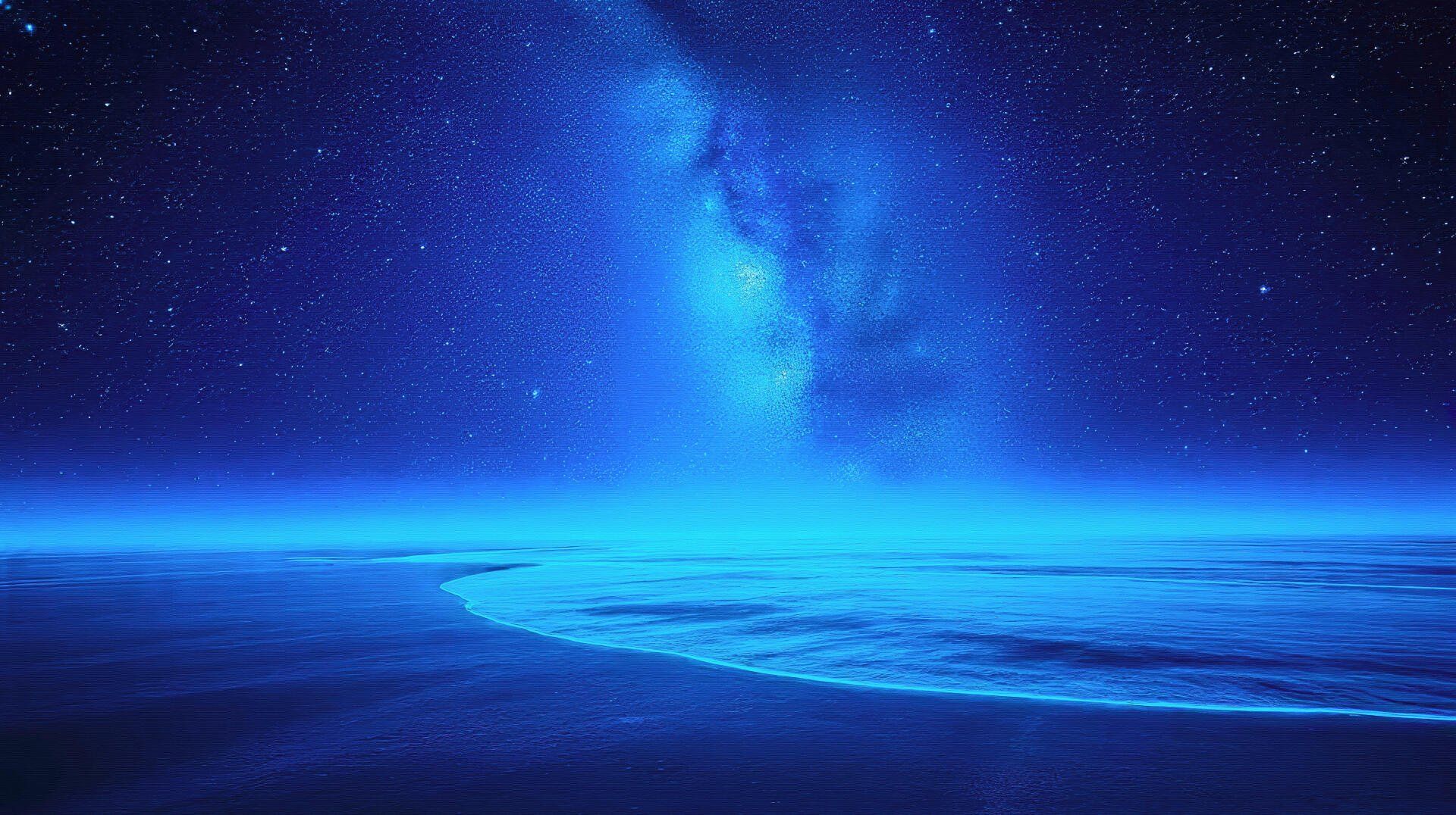1920x1076 Midnight Azure: 8K Starlit Seax7401
