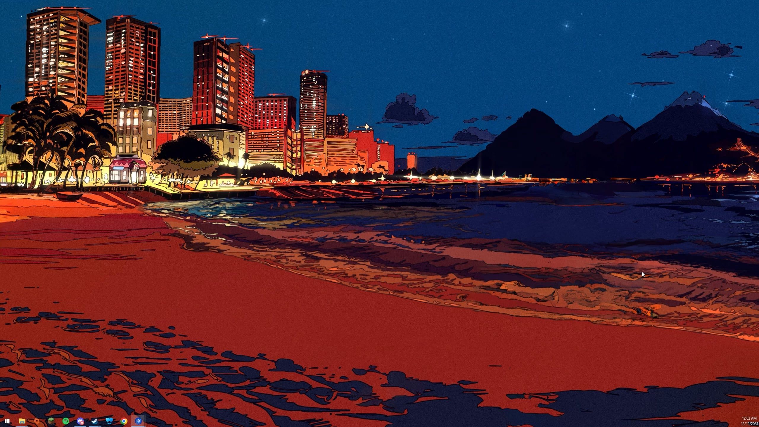 2560x1440 Midnight Beach