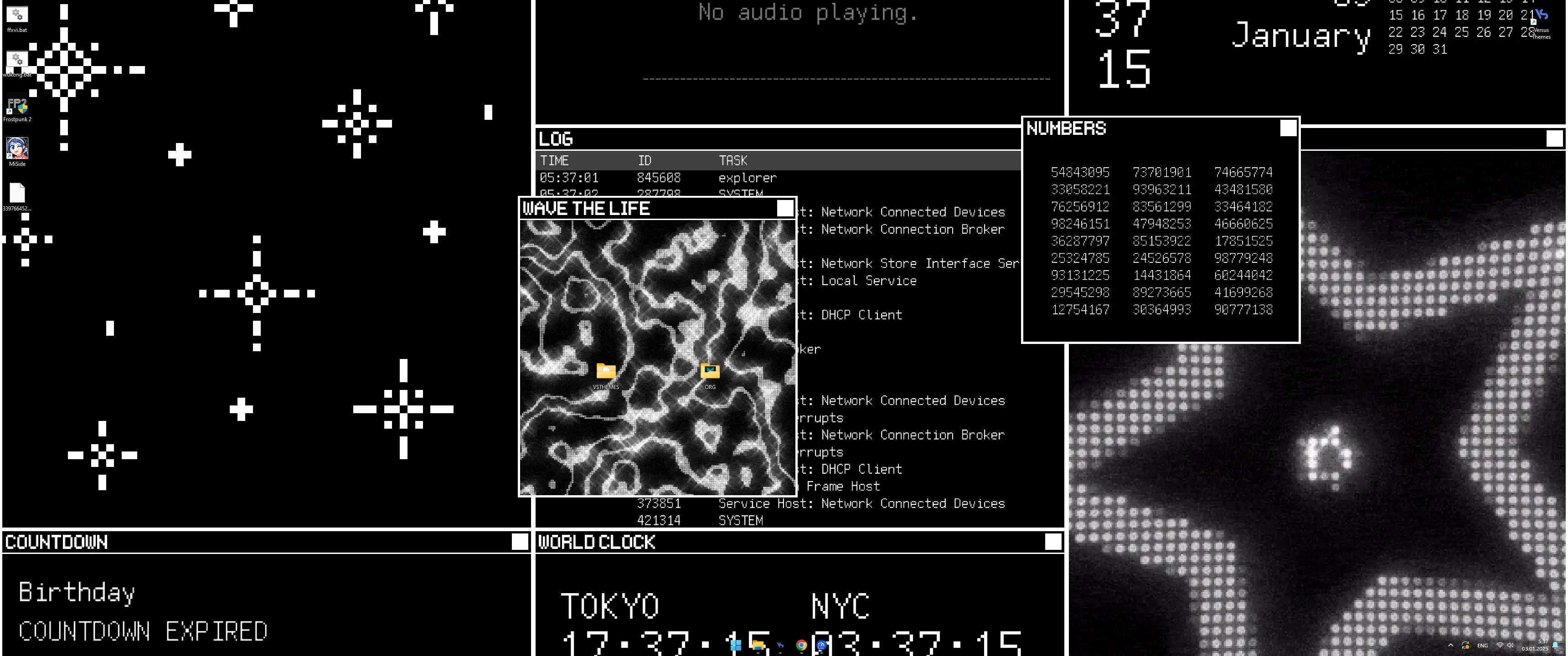 3440x1440 Live wallpaper y2k b&w download on