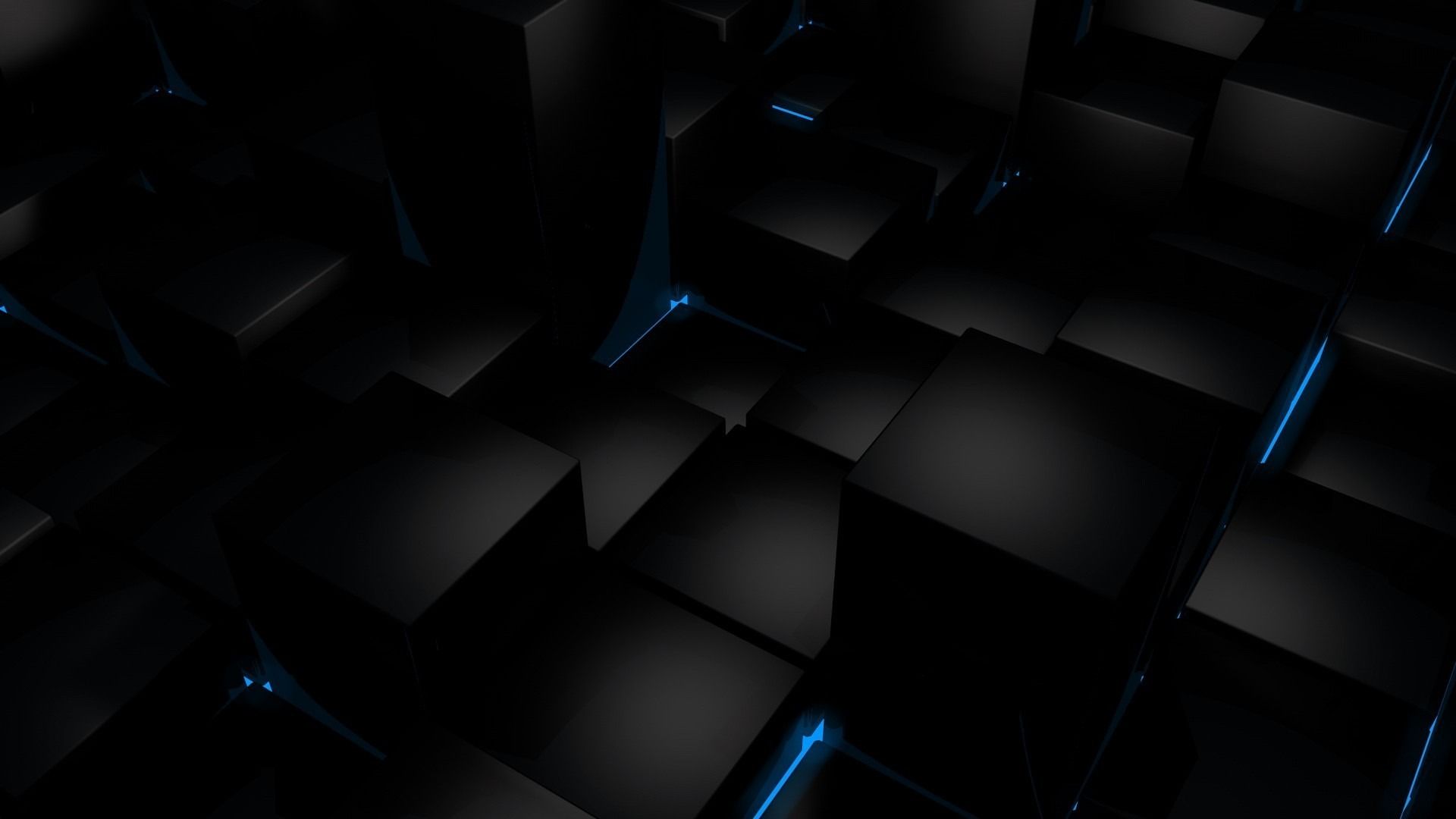 1920x1080 Cool Black 3D Abstract Widescreen Wallpaper