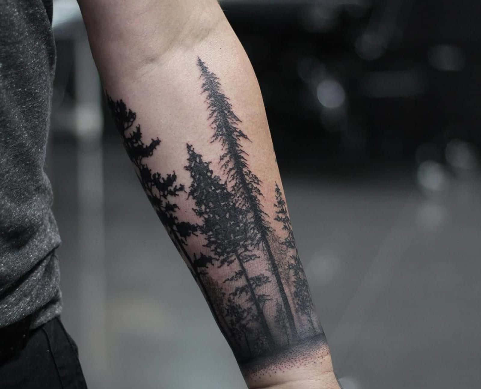 1600x1295 Download Tattoos Forest Sleeve Tattoo On Forearm Picture