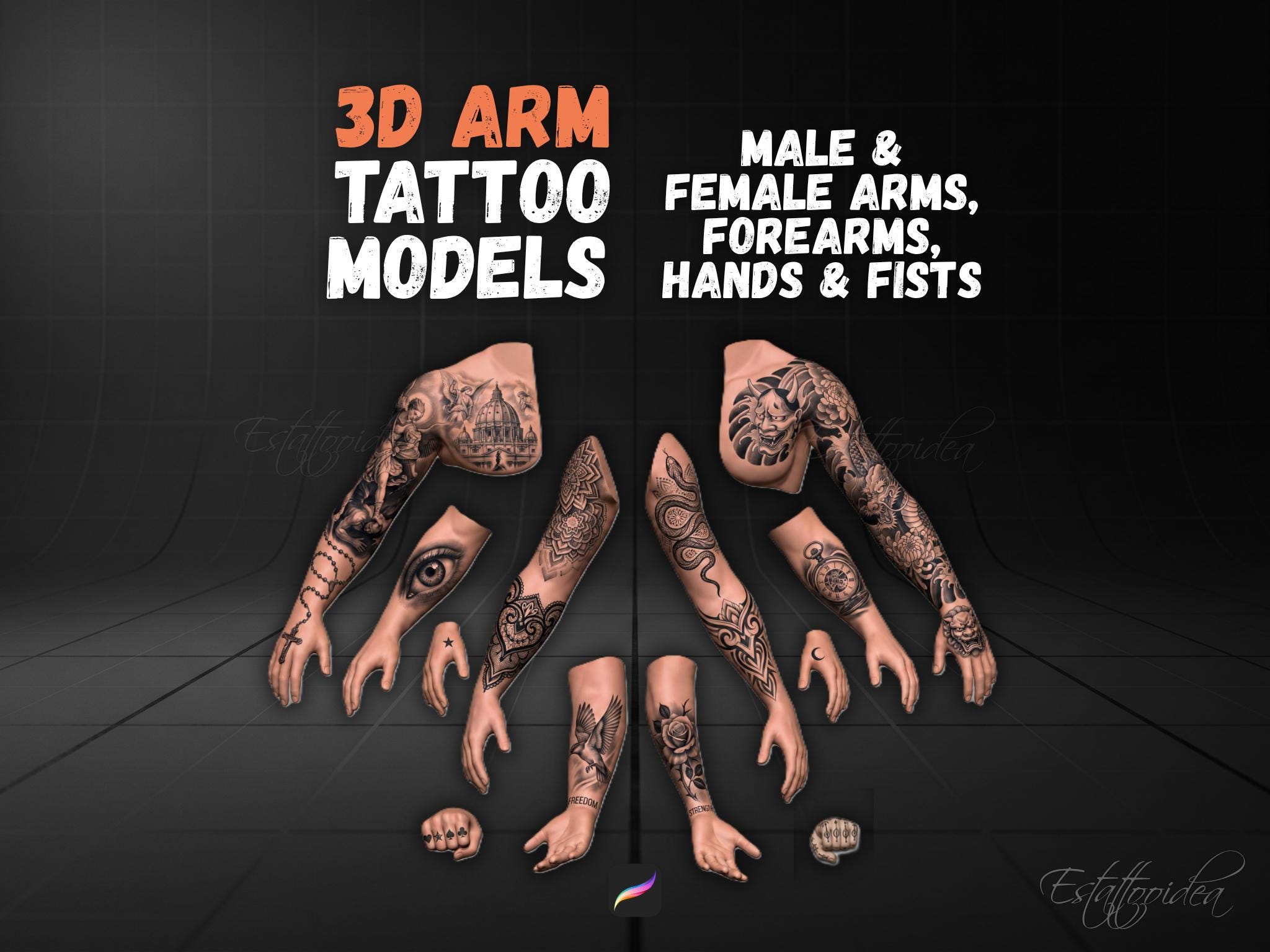 2048x1536 Forearm Template