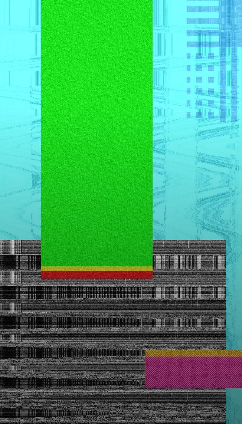 800x1401 Green Glitch Image Wallpaper