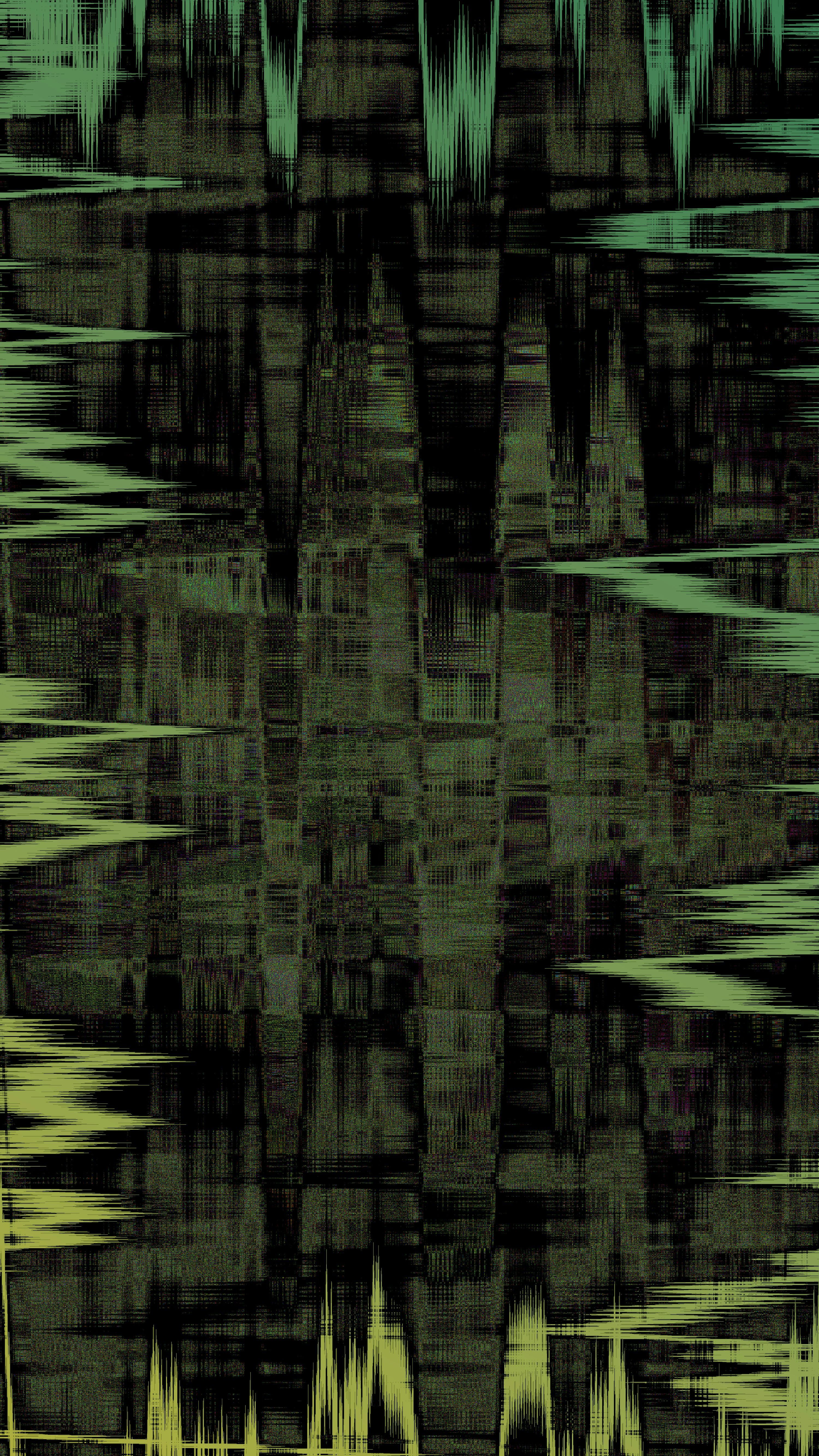 3000x5333 Abstract green and gray digital glitch effect