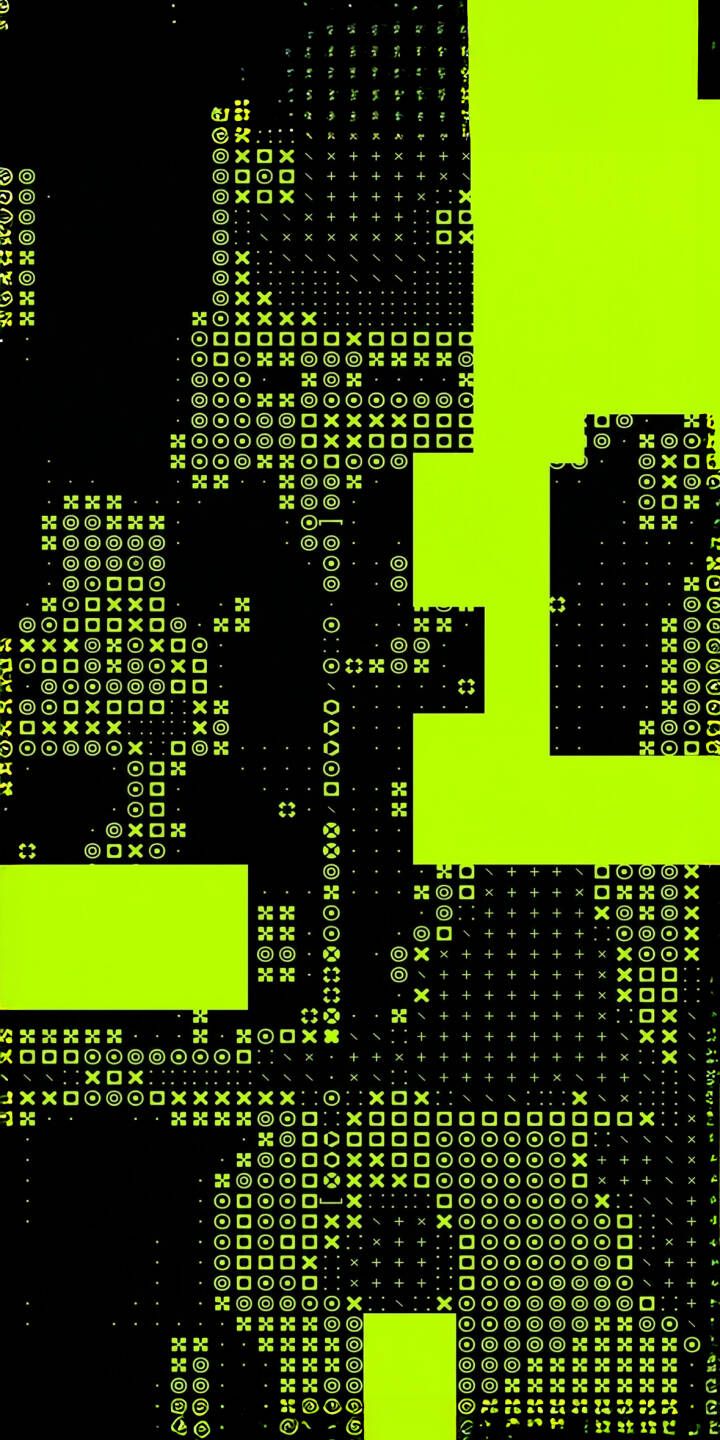 720x1440 Neon Glitch Grid Wallpaper