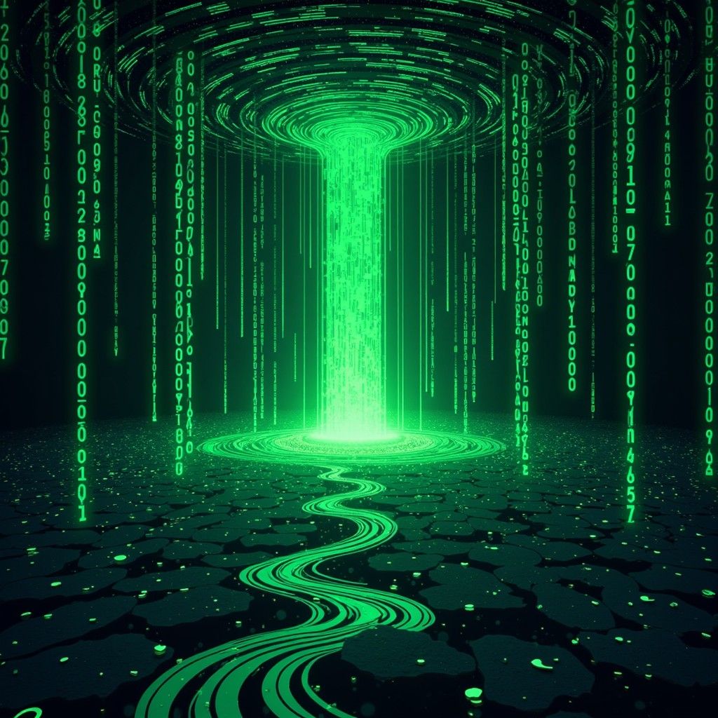 1024x1024 Download Matrix Code Vortex Image, Matrix, Cyberpunk
