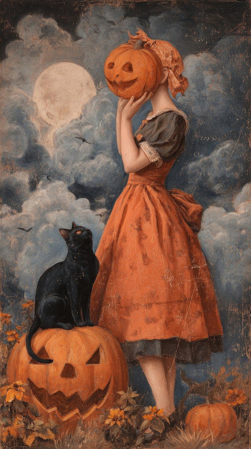 800x1427 Vintage Halloween Image Wallpaper