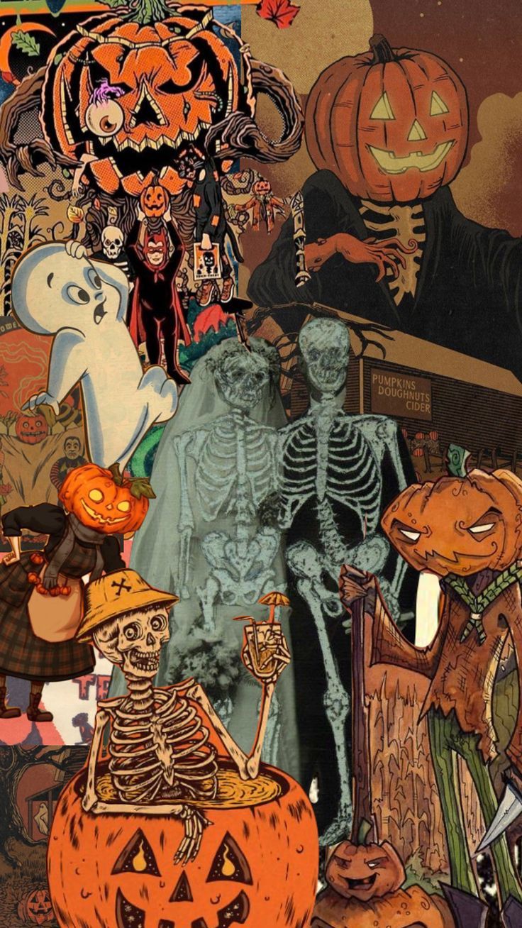 736x1308 Check out foggywater's Shuffles. Halloween lock screen, Vintage halloween art, Halloween wallpaper iphone background