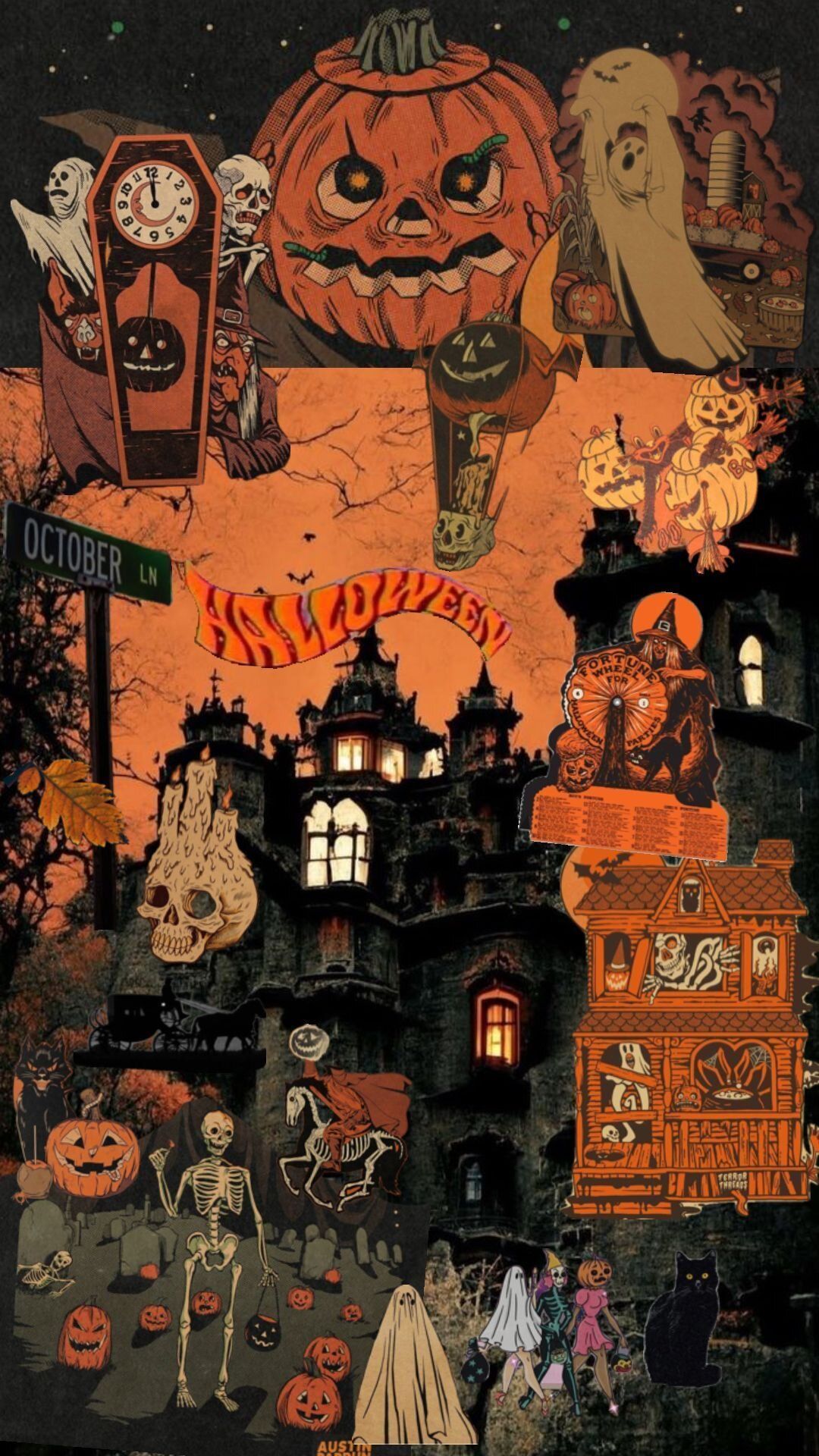 1080x1920 Vintage Halloween Cover Wallpaper