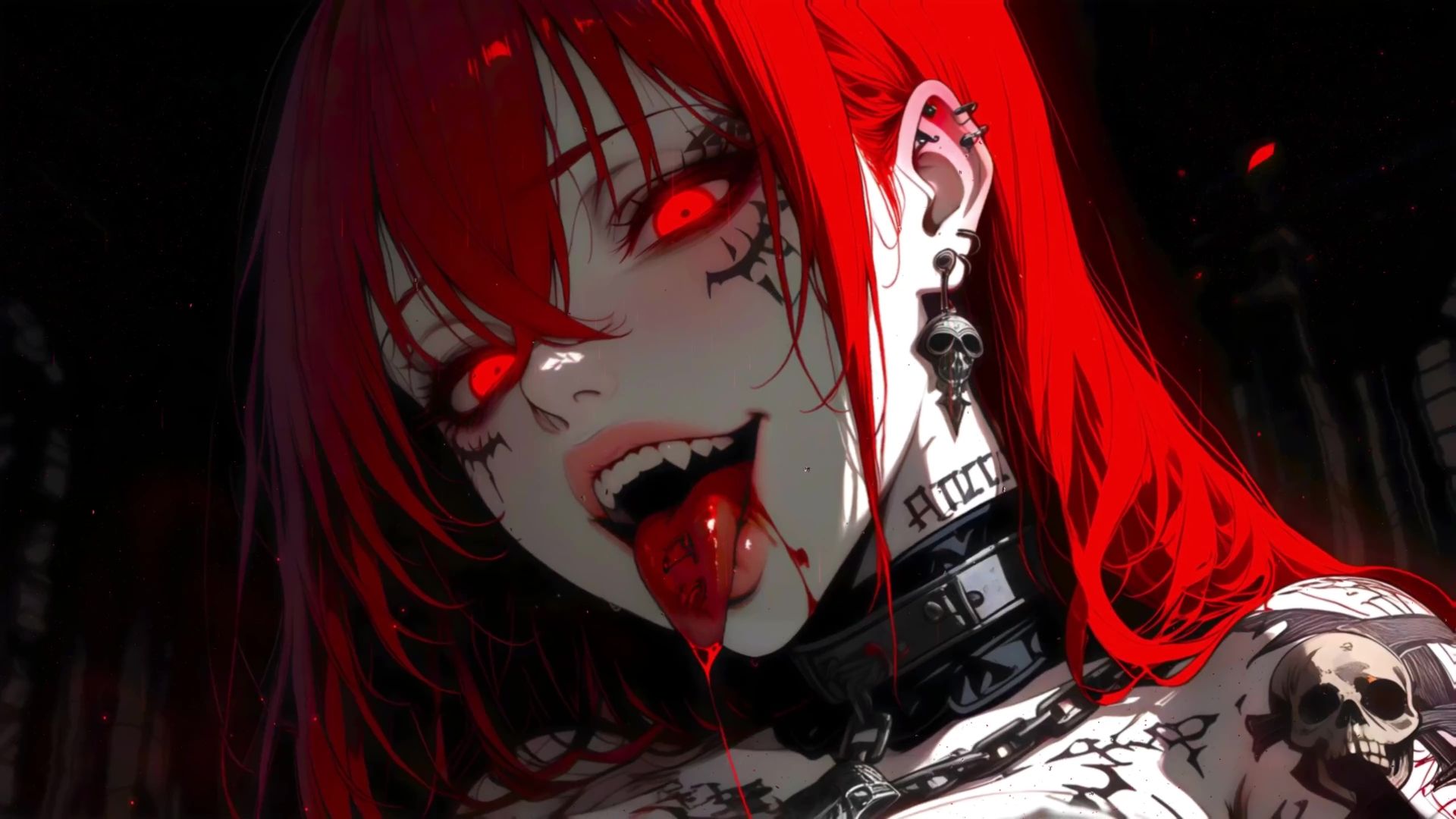 1920x1080 Vampire Anime Girl Gothic Live Wallpaper