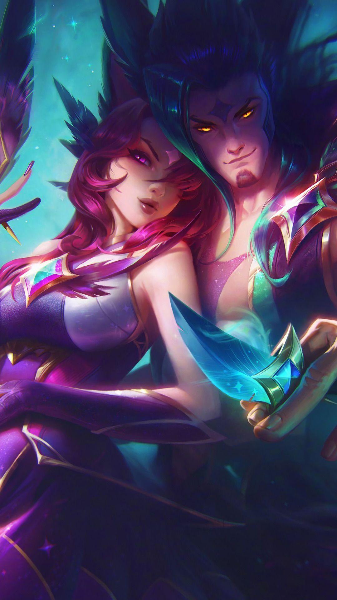 1080x1920 Star Guardian Xayah Rakan Wallpaper LOL