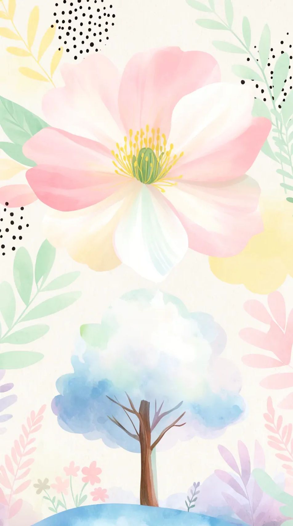 952x1706 Pastel Spring Wallpaper HD
