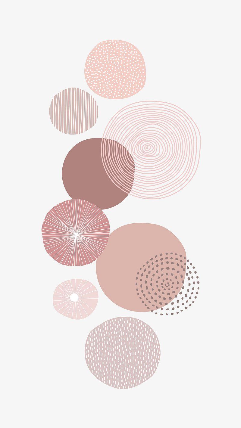 800x1422 Pastel pink round patterned background